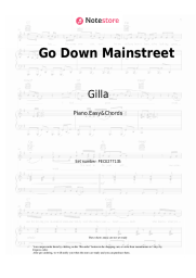 Sheet music, chords Gilla - Go Down Mainstreet