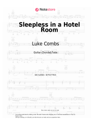 Sheet music, chords Luke Combs - Sleepless in a Hotel Room