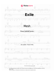 Sheet music, chords Mesh - Exile