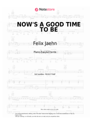 Sheet music, chords Felix Jaehn, Sarah Barrios - NOW'S A GOOD TIME TO BE