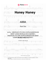 Sheet music, chords ABBA - Honey Honey