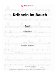 Sheet music, chords Emil, Jorin Hagen, JHNWNDT, prodbyTAA - Kribbeln im Bauch
