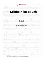 Sheet music, chords Emil, Jorin Hagen, JHNWNDT, prodbyTAA - Kribbeln im Bauch