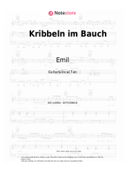 Sheet music, chords Emil, Jorin Hagen, JHNWNDT, prodbyTAA - Kribbeln im Bauch