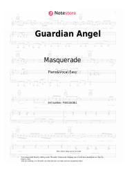 Sheet music, chords Masquerade - Guardian Angel