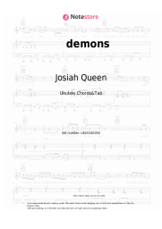 Sheet music, chords Josiah Queen - demons