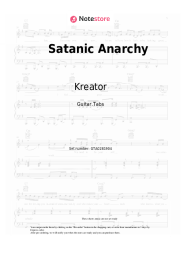 Sheet music, chords Kreator - Satanic Anarchy