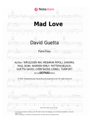 Sheet music, chords David Guetta, Becky G, Sean Paul - Mad Love