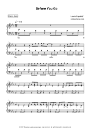 Sheet music, chords Lewis Capaldi - Before You Go