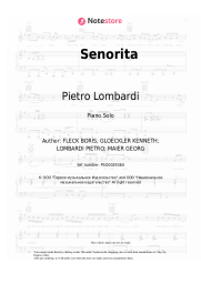 Sheet music, chords Pietro Lombardi, Kay One - Senorita