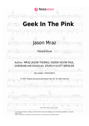 Sheet music, chords Jason Mraz - Geek In The Pink