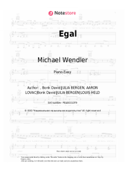 Sheet music, chords Michael Wendler - Egal
