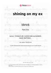 Sheet music, chords bbno$, Yung Gravy - shining on my ex