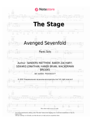 Sheet music, chords Avenged Sevenfold - The Stage