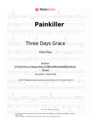 Sheet music, chords Three Days Grace - Painkiller