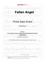 Sheet music, chords Three Days Grace - Fallen Angel