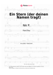 Sheet music, chords Nik P., DJ Ötzi - Ein Stern (der deinen Namen tragt)
