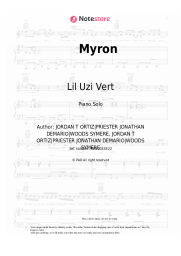 Sheet music, chords Lil Uzi Vert - Myron