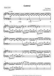 Sheet music, chords Zoe Wees - Control