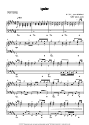 Sheet music, chords K-391, Alan Walker - Ignite