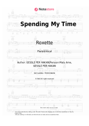 Sheet music, chords Roxette - Spending My Time