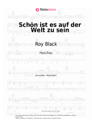 Sheet music, chords Roy Black, Anita - Schön ist es auf der Welt zu sein