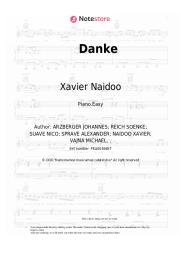 Sheet music, chords Xavier Naidoo - Danke