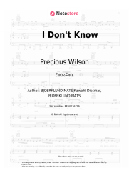 undefined Precious Wilson - I Don't Know
