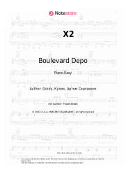 Sheet music, chords Boulevard Depo - X2