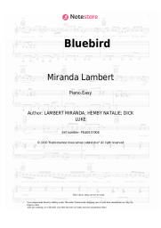 Sheet music, chords Miranda Lambert - Bluebird