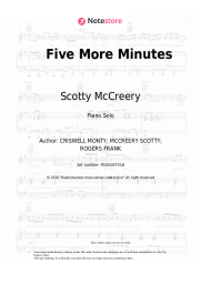 Sheet music, chords Scotty McCreery - Five More Minutes