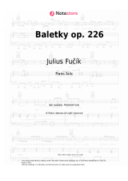 Sheet music, chords Julius Fučík - Baletky op. 226