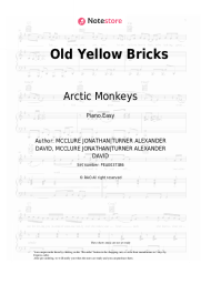 Sheet music, chords Arctic Monkeys - Old Yellow Bricks