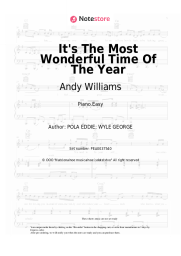 Sheet music, chords Andy Williams - It's The Most Wonderful Time Of The Year