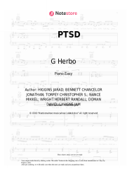 Sheet music, chords G Herbo, Chance the Rapper, Juice WRLD, Lil Uzi Vert - PTSD
