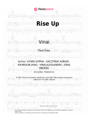 Sheet music, chords Vinai, VAMERO - Rise Up