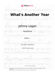 undefined Johnny Logan - What's Another Year