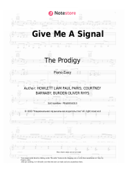 Sheet music, chords The Prodigy, Barns Courtney - Give Me A Signal