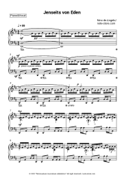 Sheet music, chords Nino de Angelo - Jenseits von Eden