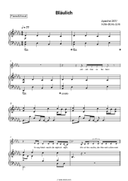Sheet music, chords Apache 207 - Bläulich