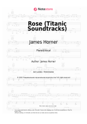 Sheet music, chords James Horner - Rose (Titanic Soundtracks)