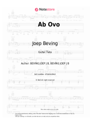 Sheet music, chords Joep Beving - Ab Ovo
