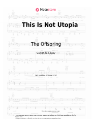 Sheet music, chords The Offspring - This Is Not Utopia