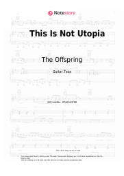 Sheet music, chords The Offspring - This Is Not Utopia