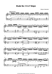 undefined Muzio Clementi - Etude No.13 in F Major