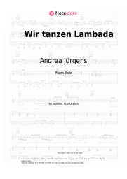 Sheet music, chords Andrea Jürgens - Wir tanzen Lambada