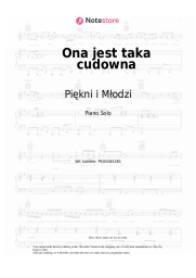 Sheet music, chords Piękni i Młodzi - Ona jest taka cudowna