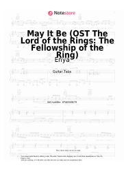 Sheet music, chords Enya - May It Be (OST The Lord of the Rings: The Fellowship of the Ring)