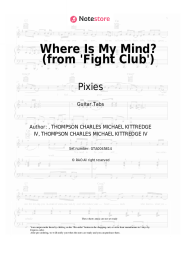 Sheet music, chords Pixies - Where Is My Mind? (from 'Fight Club')