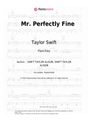 undefined Taylor Swift - Mr. Perfectly Fine